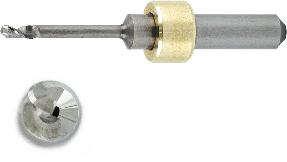 VHM Dental Einzahn-Radiusfräser mit Anschlagring DEN-R1