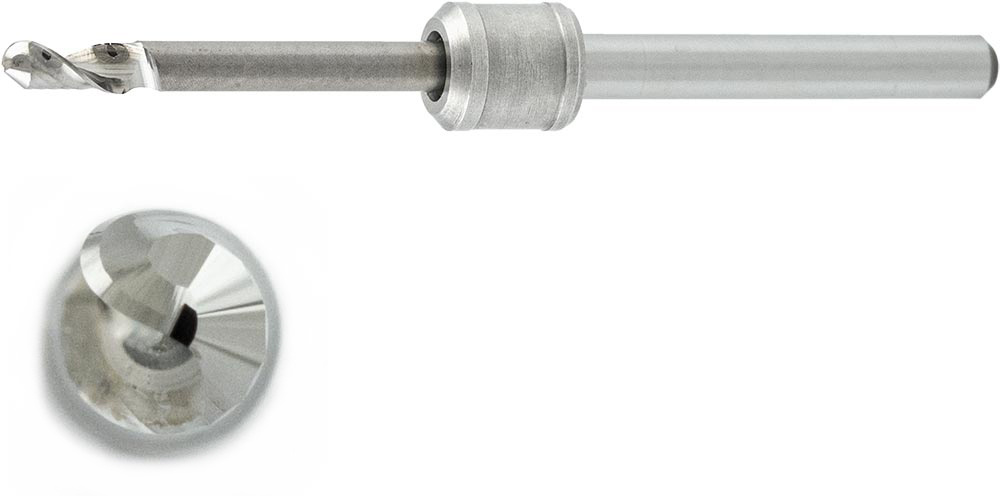 VHM Dental Einzahn-Radiusfräser mit Anschlagring DEN-R1